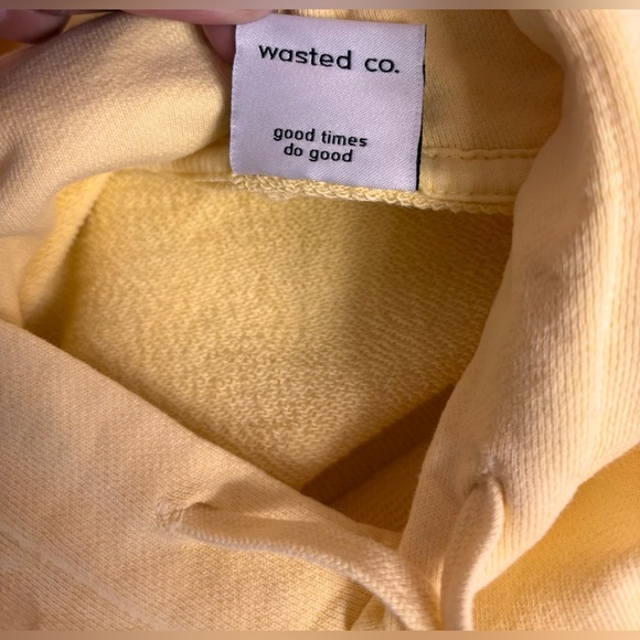 Wasted Collective Oversized Yellow Sweatshirt Hoodie Size Small NWT. - Picture 7 of 7
